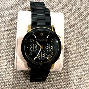 Michael Kors Black & Gold Watch